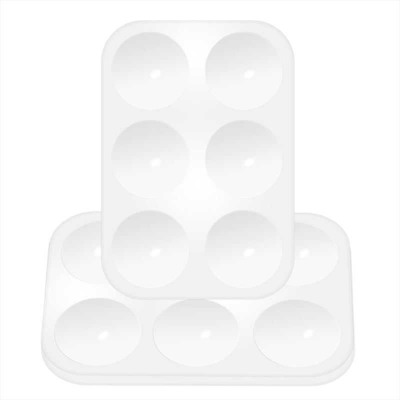 Penta Angel Art Paint Tray Palette 3Pcs 6 Well Plastic Rectangular Paint Tray for Watercolor Painting - Image 1